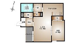 Regalest-F 井口2 3階1LDKの間取り