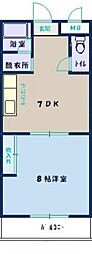 スライブ皆実 1DKの間取図画像