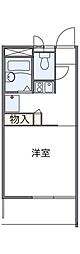 レオパレスflora 1Kの間取図画像