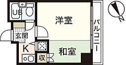 ピュアハウス 1Kの間取図画像