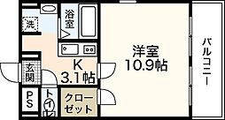 エクセレント光南 1Kの間取図画像