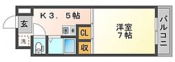 ヴェルセンチュリー 1Kの間取図画像