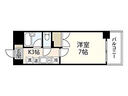 エミネンスオクダ 1Kの間取図画像