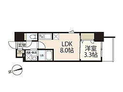 S-RESIDENCE城南通り abreast 1LDKの間取図画像