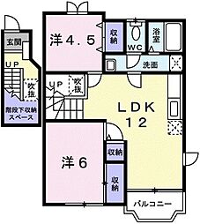 ベルグレース 2LDKの間取図画像