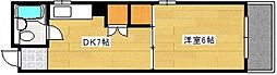 WASHU舟入本町ビル 1DKの間取図画像