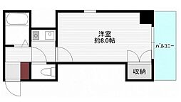 Esperanza宝町 1Kの間取図画像