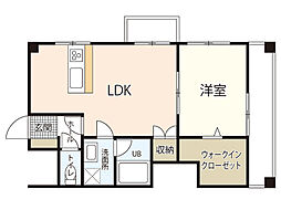 三和ビル 1LDKの間取図画像