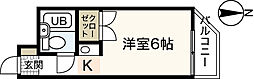 レジデンス十日市 ワンルームの間取図画像