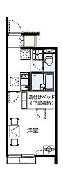 レオネクスト宮島 1Kの間取図画像