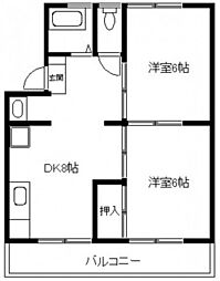 HMAB.LAita 2DKの間取図画像