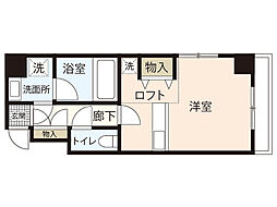 プロヴァンス宝町 ワンルームの間取図画像