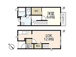 センテック・新井口B 1LDKの間取図画像