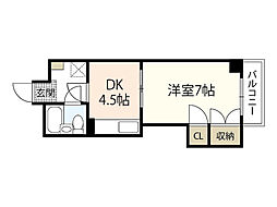 井手ビル 1DKの間取図画像