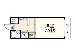 プレア21 ワンルームの間取図画像