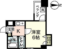 片山ビル2 1Kの間取図画像