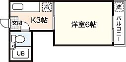 ドプコビル 1Kの間取図画像
