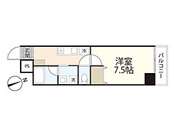 Pablo観音本町1 1Kの間取図画像