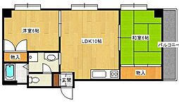 パークサイドカワマタ 2LDKの間取図画像