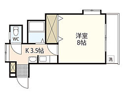 コーポ船田 1Kの間取図画像