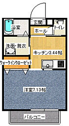シャーメゾン笹村 ワンルームの間取図画像