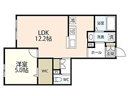 Wisteria court 1LDKの間取図画像