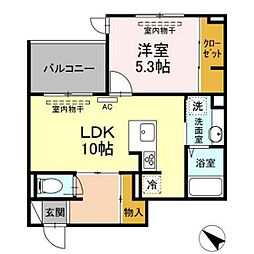 SHINYAビル3 1LDKの間取図画像