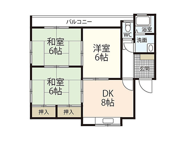 DIY定森ビル ｜広島県広島市西区古江東町(賃貸マンション3DK・3階・56.18㎡)の写真 その2