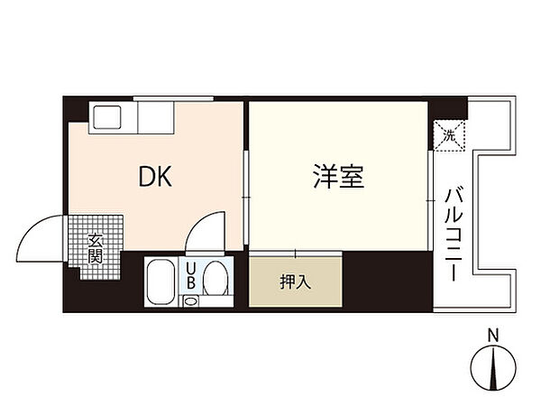 広島県広島市中区富士見町(賃貸マンション1DK・7階・21.00㎡)の写真 その2