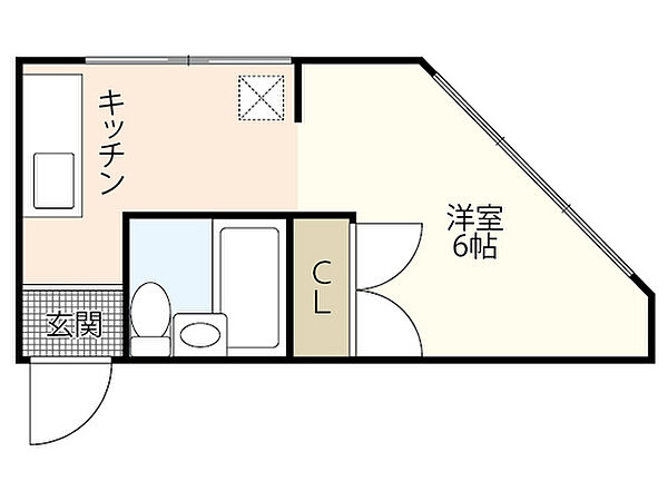 大森ビル ｜広島県広島市中区本川町2丁目(賃貸マンション1R・3階・22.10㎡)の写真 その2