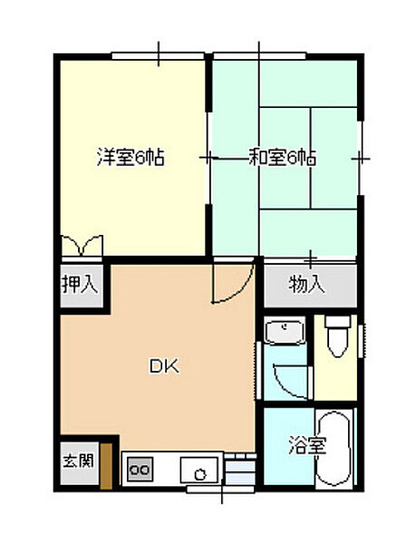 フラッツニシハラ ｜広島県広島市西区大宮1丁目(賃貸アパート2DK・1階・39.74㎡)の写真 その2