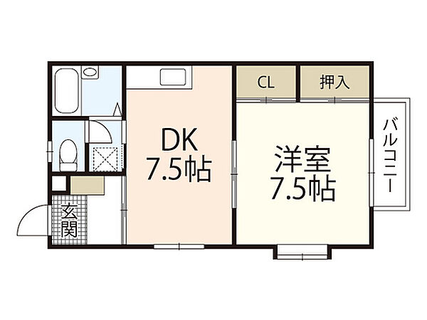 レジデンスボヌール ｜広島県広島市安芸区矢野南1丁目(賃貸アパート1DK・1階・33.12㎡)の写真 その2