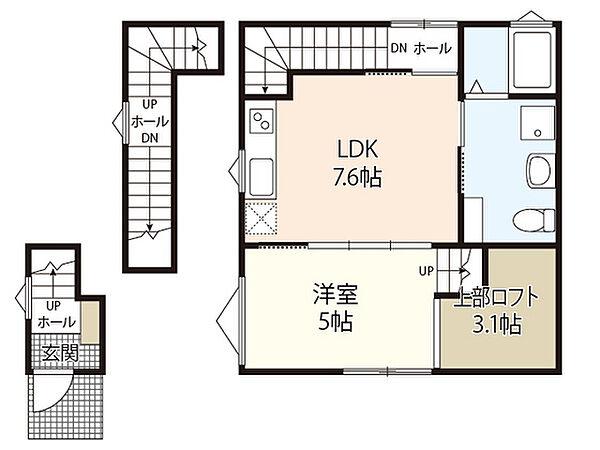 s.a.box寺家A棟 ｜広島県東広島市西条町寺家(賃貸アパート1LDK・3階・37.67㎡)の写真 その2