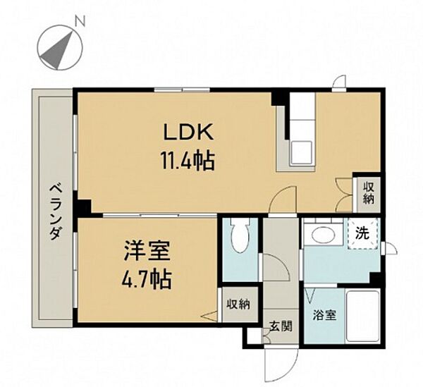 アンジュ己斐 ｜広島県広島市西区己斐中1丁目(賃貸マンション1LDK・1階・38.34㎡)の写真 その2