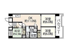 ビレッジハウス光南タワー1号棟  ｜ 広島県広島市中区光南5丁目（賃貸マンション3LDK・6階・57.93㎡） その2