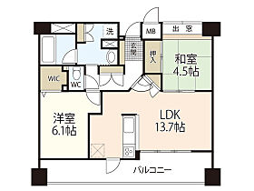 ラフィーヌ牛田本町  ｜ 広島県広島市東区牛田本町1丁目（賃貸マンション2LDK・4階・60.84㎡） その2