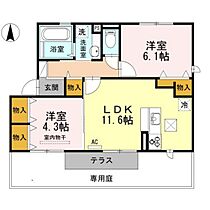 Ｒｉｏくるま　III  ｜ 広島県安芸郡坂町坂西2丁目（賃貸アパート2LDK・1階・54.03㎡） その2