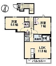 マグノリア　B棟  ｜ 広島県広島市安芸区瀬野西3丁目（賃貸アパート2LDK・2階・61.93㎡） その2