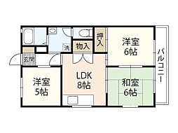 ソフィアコート古江西町 3LDKの間取図画像