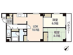 SSアインタカノバシ 2LDKの間取図画像