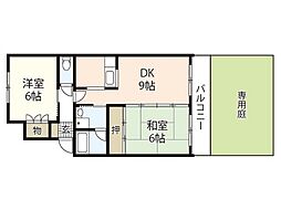Casa井口C 2DKの間取図画像