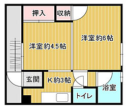石原ビル 2Kの間取図画像