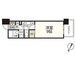veloce5 1Kの間取図画像