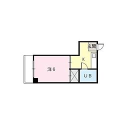 HYビル 1Kの間取図画像
