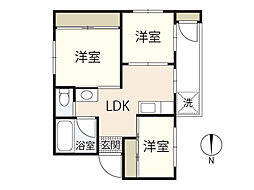 川本鏡ケ丘ビル 3LDKの間取図画像