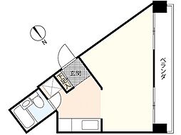 京急西広島マンション ワンルームの間取図画像