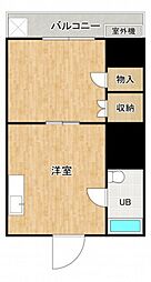 西平塚ビル 1Kの間取図画像