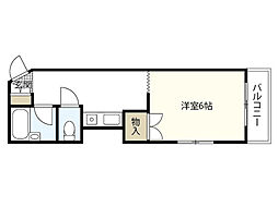 エステイト草津 ワンルームの間取図画像