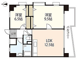 東雲マンション 2LDKの間取図画像