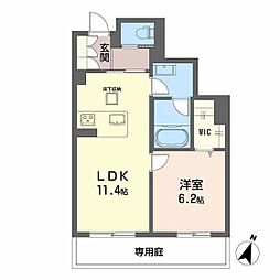 Balloonflower North 1LDKの間取図画像